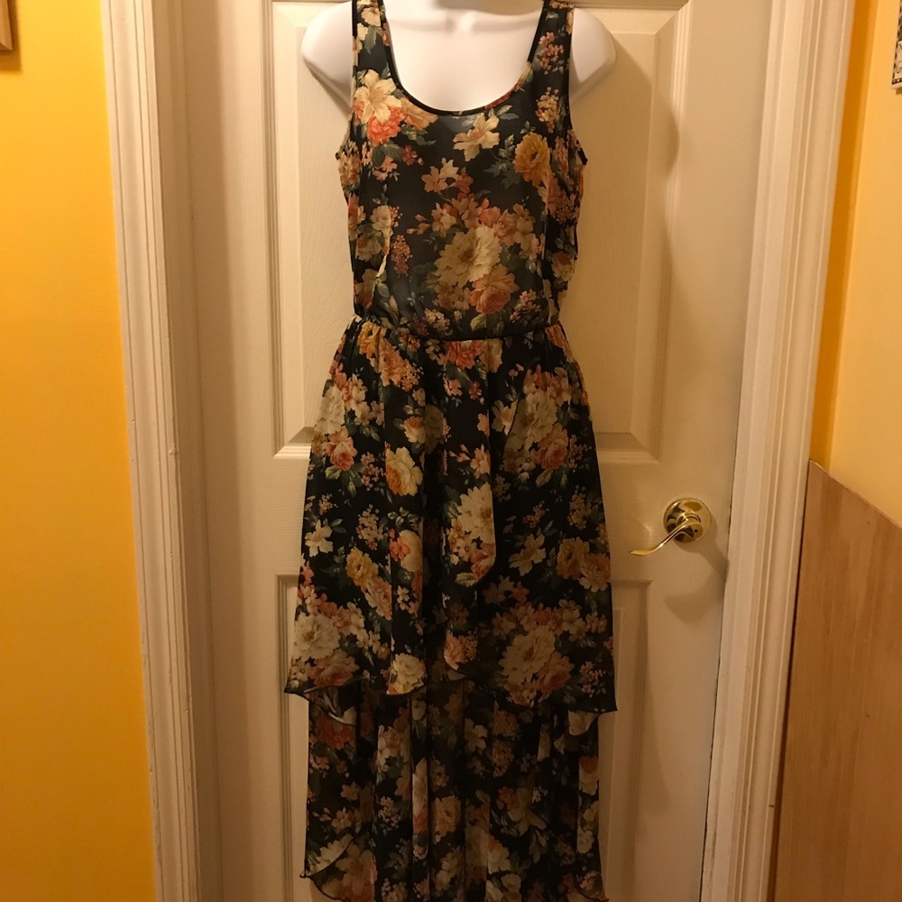 Floral High-Low Dress